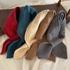 Kids Winter Warm Scarves Children Girl Woolen Knit Short Cross Neck Covers Snood Solid Color Outdoor Windproof Neckerchief