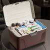 Scatole di Plastica Extra Large da 100 Litri con Coperchi Resistenti Multifunzionali per Casa, Garage, Cibo, Ufficio Organizzatore Contenitore Uso