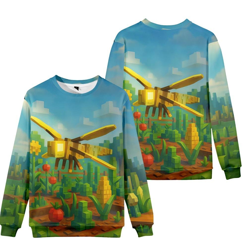 

17 цветов Горячая мода Вырасти сад Принт Оверсайз Худи Женщины Мужчины Круглый вырез Длинный рукав Свитшот Повседневный спортивный костюм XXS золотой