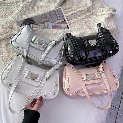 Borsa a tracolla da donna alla moda Y2K Borsa da ascella di lusso Design Bolsos Borsa plissettata da ascella Borsa a tracolla tinta unita Borse Hobos