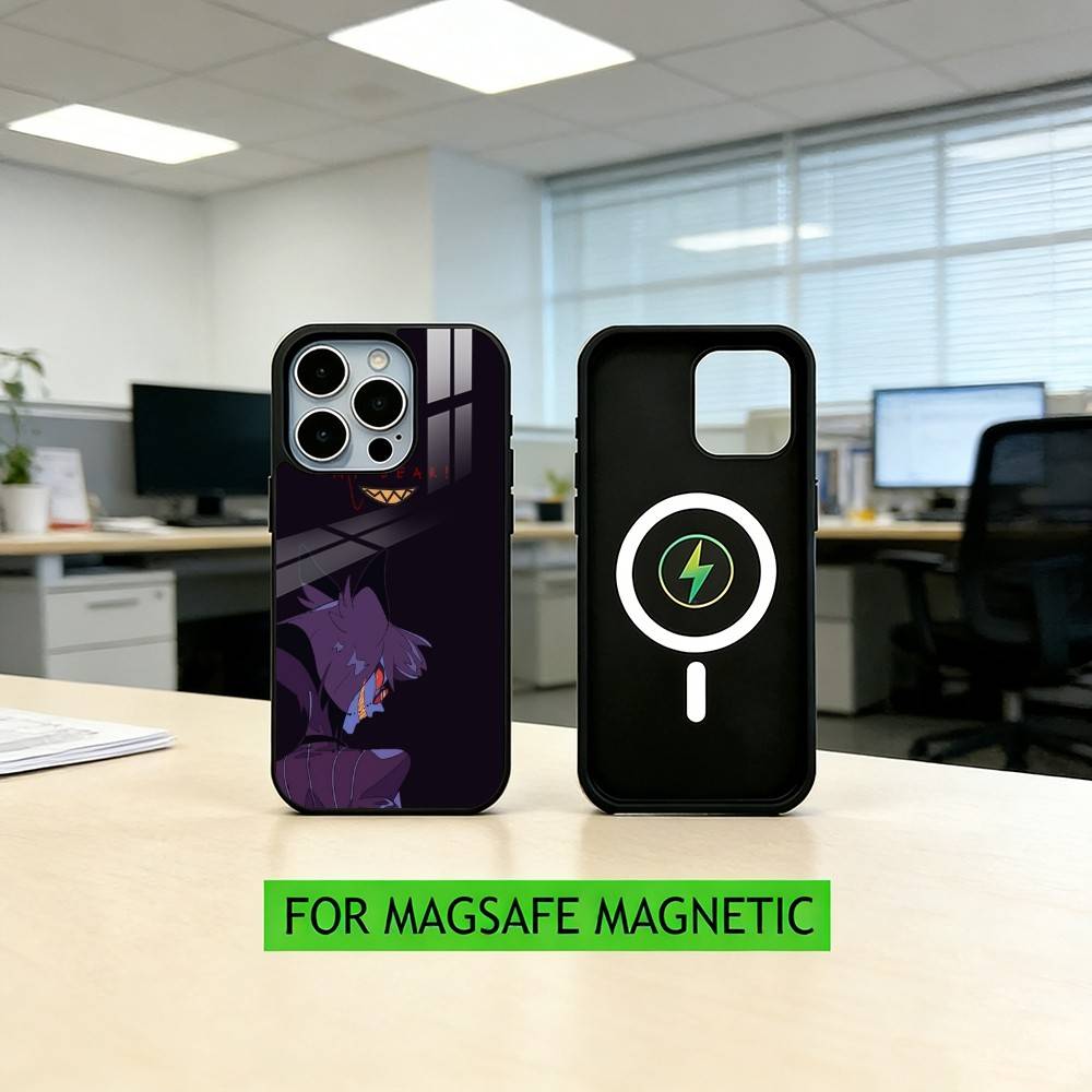 

H-Hotel Alasto Hazbin -PC Phone Case For iPhone17,16,15,14,13,12,11 Plus,Pro Magnetic For Magsafe Wireless Charging iPhone15PROMAX