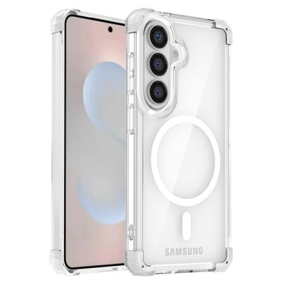 Shockproof Armor Transparent Case For Samsung Galaxy S26 S25 S24 S23 S22 S21 Ultra Plus S23FE S24FE For Magsafe Charge Cover