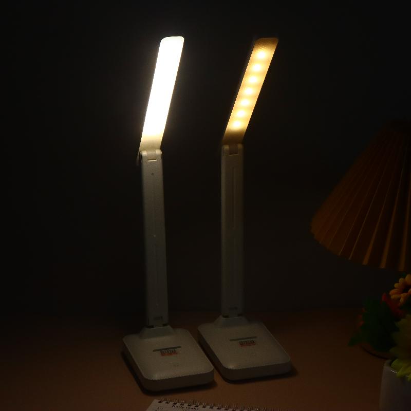 Składana Lampa Stołowa LED Lampa Biurkowa 3 Rodzaje Bezstopniowo Ściemniana Dotykowa Nocna do Czytania Ochrona Oczu Światło Nocne Ładowanie przez USB