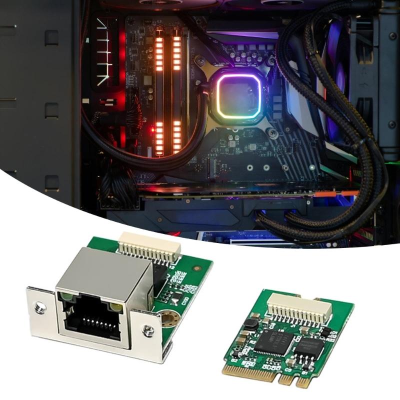 Industrial M.2 A+E KEY 2.5Gbps Ethernet Card Industrial Control Networking Card 2.5Gbps/1000/100Mbps M.2 Networking Adapter