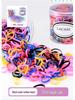 Children's Soft Hair Ties: Damage-Free Black and Colorful Rubber Bands for Girls and Babies