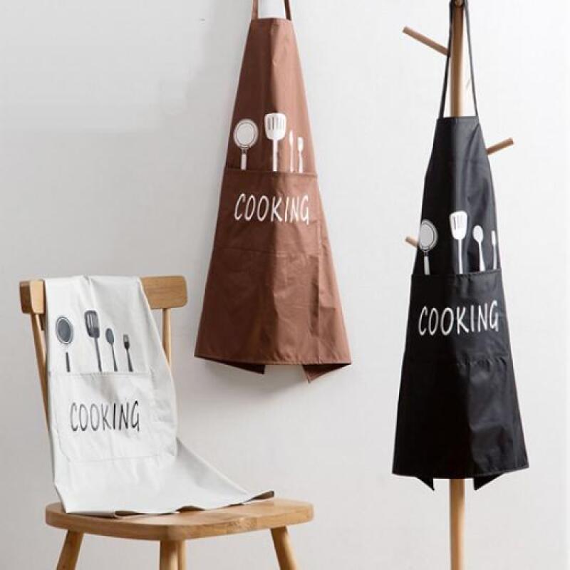 1 Minimalist Cooking Waterproof Apron (random color)