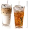 Aesthetic Textured Glass Cup – Premium Soda Lime Glass Tumbler for Cocktails, Juice & Water
