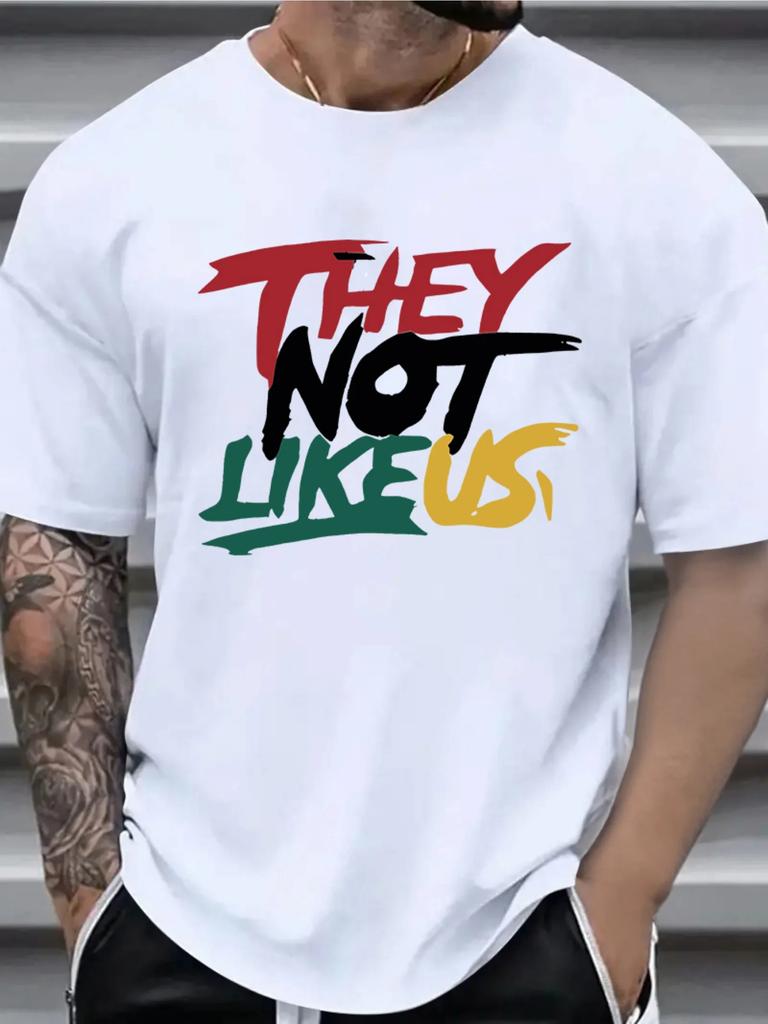 Summer printed pure cotton T-shirt dark grey crew neck t-shirt with colored stripes, large, plus size - men's big & tall