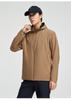 Outdoor sports jacket with men's fleece warm hooded casual simple versatile jacket