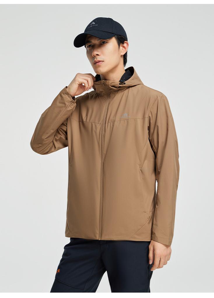 Outdoor sports jacket with men's fleece warm hooded casual simple versatile jacket