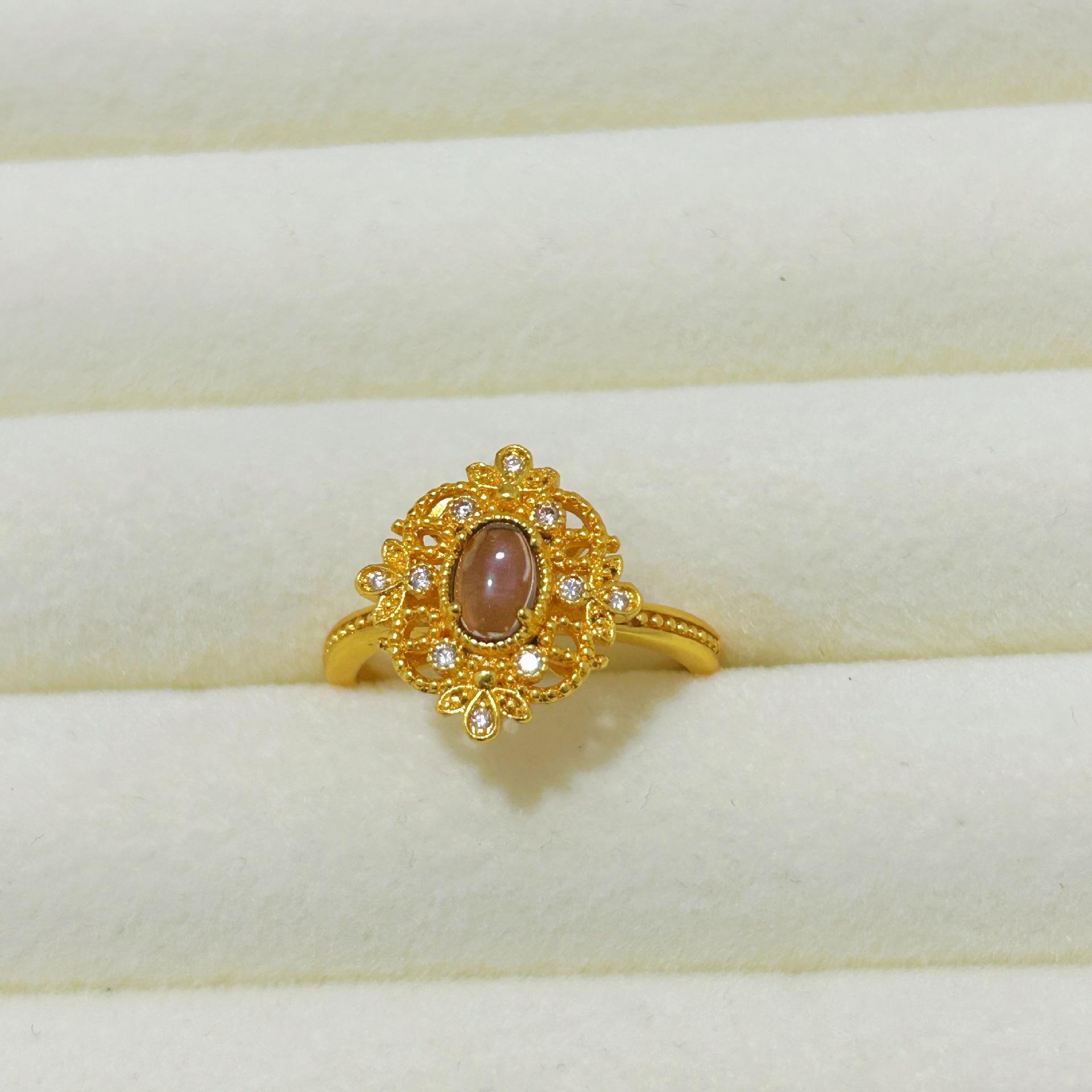 Fashion light luxury women s niche design ring finger ring