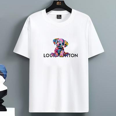 T-shirts imprimés de luxe pour hommes, en coton Louis de haute qualité, manches courtes, style décontracté estival, idéal pour le sport et la ville.