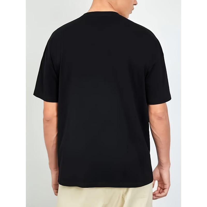 A Trendy Men'S Short-Sleeve Graphic T-Shirt, Perfect for Dates, Outdoor Activities, And Casual Wear. It'S Comfortable, And a Classic American Style