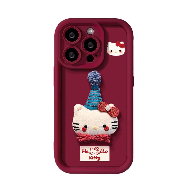 Plush cat lanyard is suitable for Apple 17promax mobile phone case iphone15 silicone 16 cute 14 anti-drop 13.