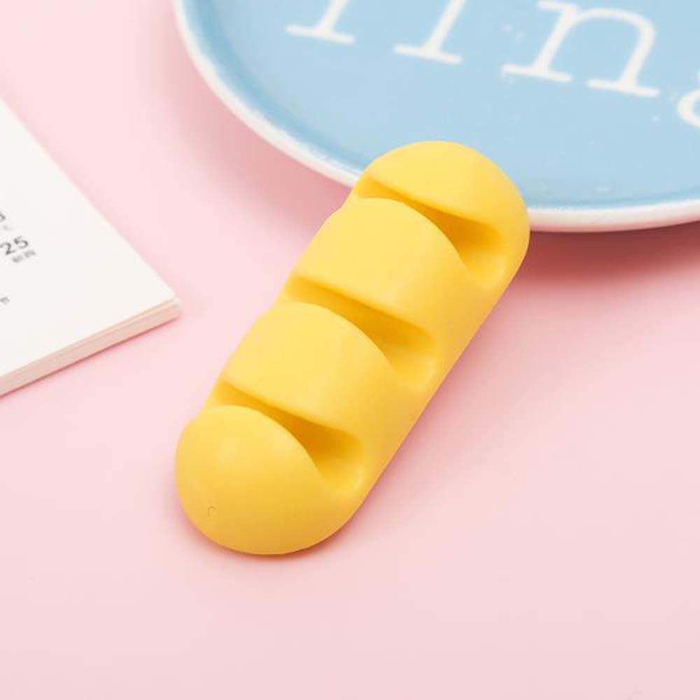 5PC Simple Mini Silicone Cable Organizer, Easy to Install, Easy to Take, Suitable for Desktop and Wall