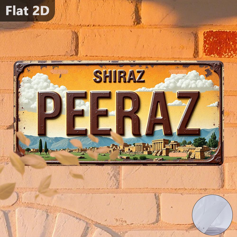 D Flat pc D Flat for Decoration Only Vintage Style License Plate Valbard Theme Decorative License Plate Vintage Lice