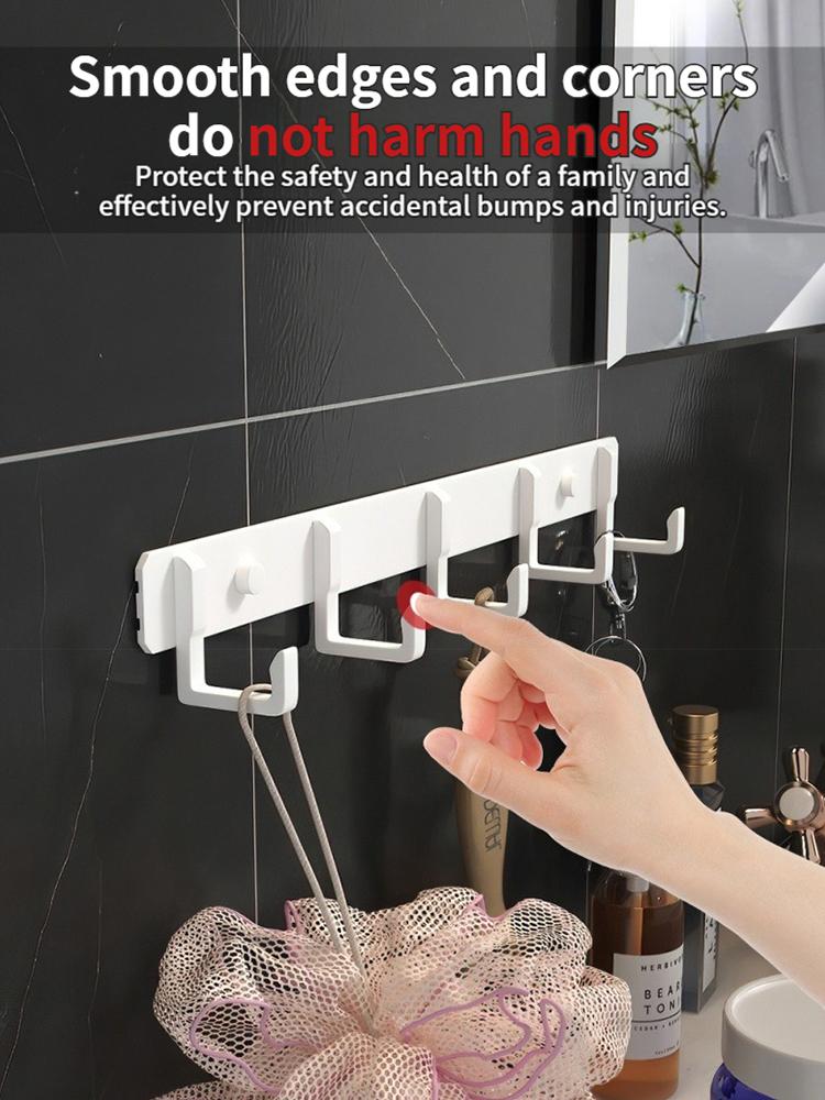 Ingen boring Dør Bak Krok Oppbevaring Vegghengt Kleshenger Kleskroker Henger Soverom Organizer Oppbevaring Kjøkkenkrok