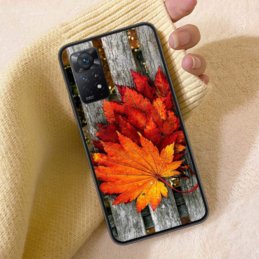 

Leaves Maple Leaf Autumn Phone Case For Redmi 13C 14C Note 14 13 Pro Plus 5G Clear Capa 12 12C 10A 10C 10 9A 9C 9T 9 8 Pro Cover Redmi Note 13 5G