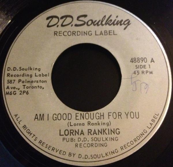 

7inch Record LORNA RANKING VICTOR DAVIS Am I Good Enough For You Jungle B 48890 D.D. Soulking Canada Reggae Ska Dub Used