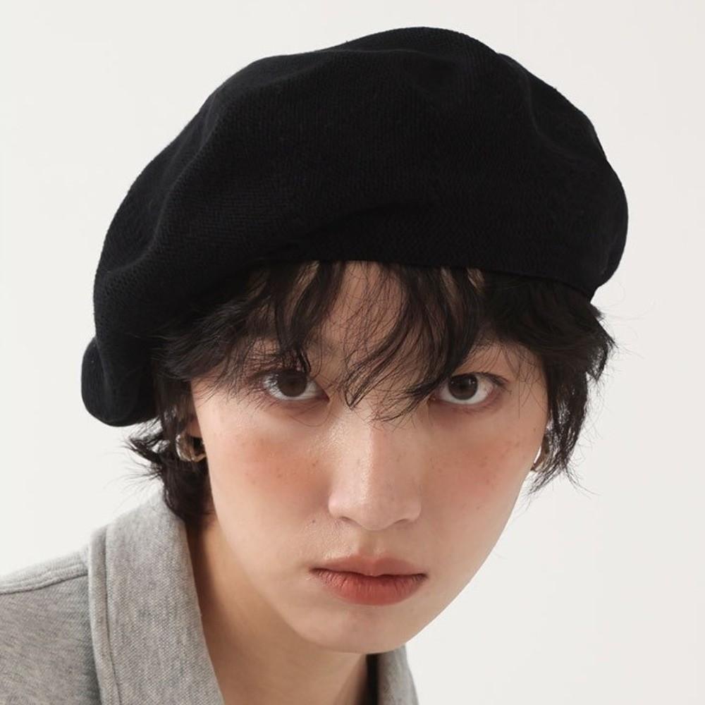 Keep Warm Women Berets Knitted Artist Hat Elegant British Beanie Hat  Girls