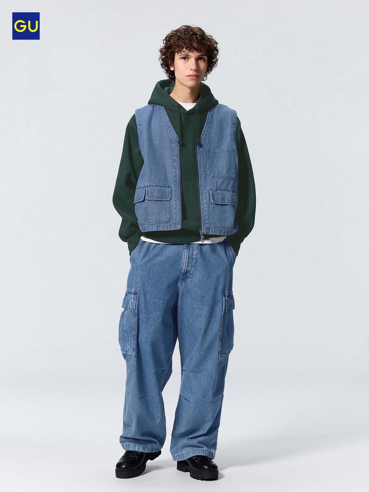 

Джинсовые брюки-карго Uniqlo Gu Super Wide 64 BLUE/MEN M