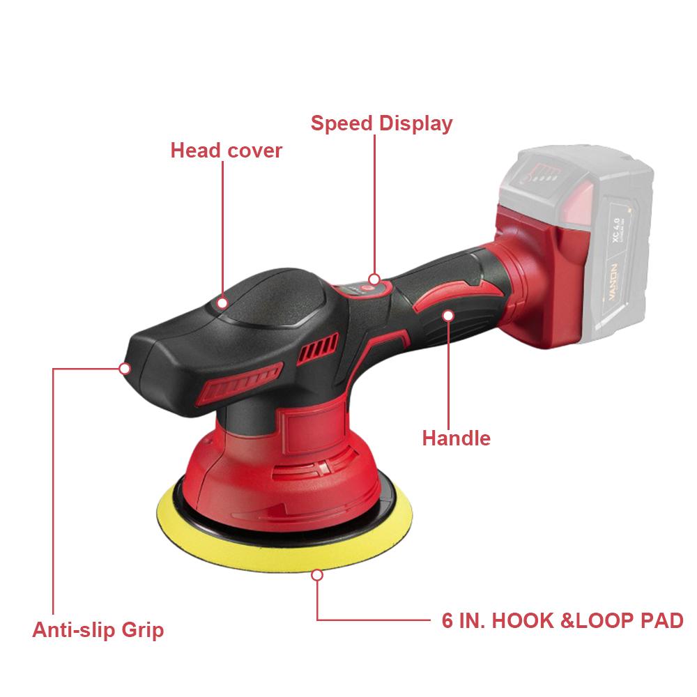 Polishing Machine Cordless Car Polisher Automobile Electric Waxing Repairing Wireless Sander Polish for Milwaukee Makita Battery