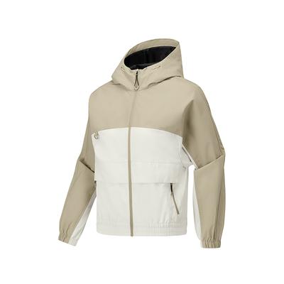 Sports Lifestyle Series Woven Hooded Comfortable Long Sleeve Jacket Women Jacket Eggshell P225W106-00V7