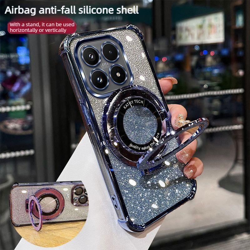 

Plating Glitter Stand Case for MOTO Edge 70 60 50 S Fusion NEO Pro G77 G67 G86 G56 G66J G66Y G06 G75/84/54/34/24/04 Cover MOTO Edge70