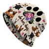 A Casual Style Dog-Themed Knitted Hat - Featuring Adorable Multi-Breed Dog Designs And Text Patterns, Made from Durable Knitted Fabric, Comfortable An