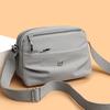 Women's Shoulder Bag Pleated Multi-compartment Crossbody Bag Water-repellent Nylon Small Square Bag