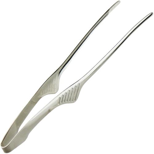 Nagao Tsubame-Sanjo Claver Tongs, Economy Type, Mirror Finish, 24cm, Stainless Steel, Perfect for Yakiniku, Pasta, Camping, and BBQs, Made In Japan