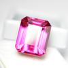 25Ct CERTIFIED Natural Pink Sapphire 15x13mm PERFECT Emerald Cut Loose Gemstone