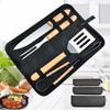 Camping Wooden Handle Grilling Tool Set