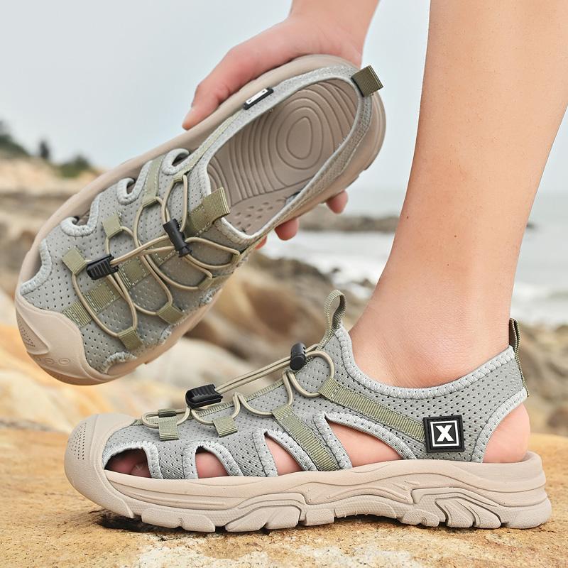 Summer Men's Sandals Casual Breathable Beach Slippers Light Non-slip Hiking Shoes Outdoor Quick Dry Wading Shoes Men Sneakers