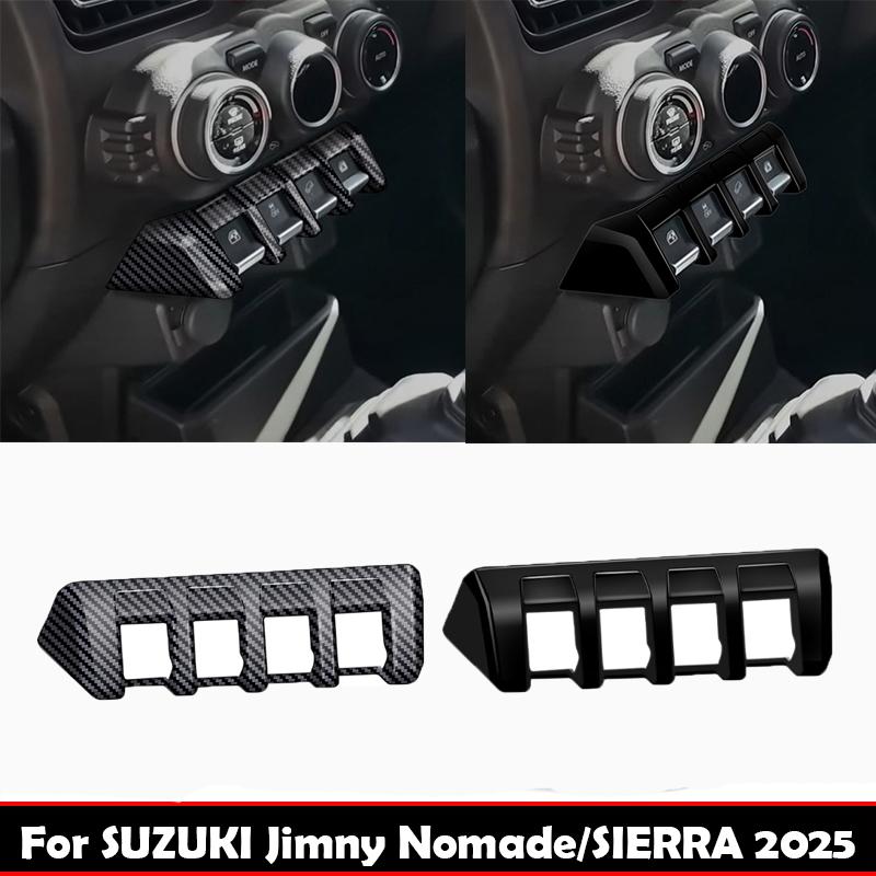 L/RHD FOR SUZUKI Jimny Nomade 5/SIERRA 3 2025 ABS front Window Lift Button Switch Cover Glass control panle Interior accessories