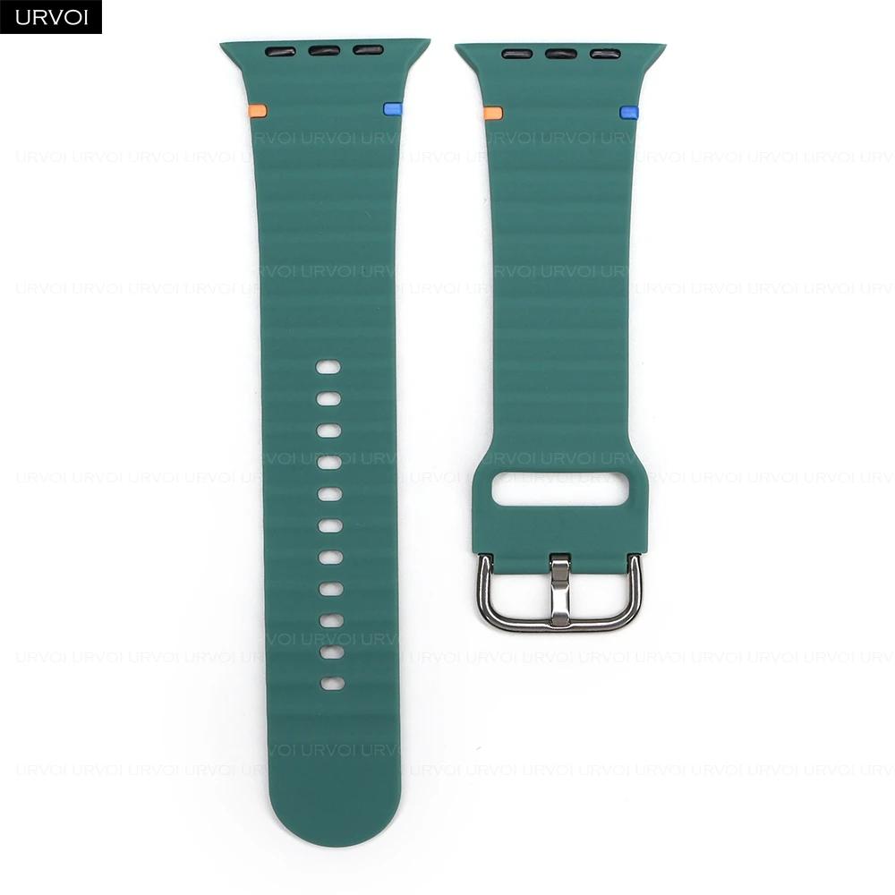 Strap for Apple Watch Ultra 1 Series 10 9 8 7 6 5 42MM 46MM Soft silicone band for iWatch pin buckle comfortable feel easy wear