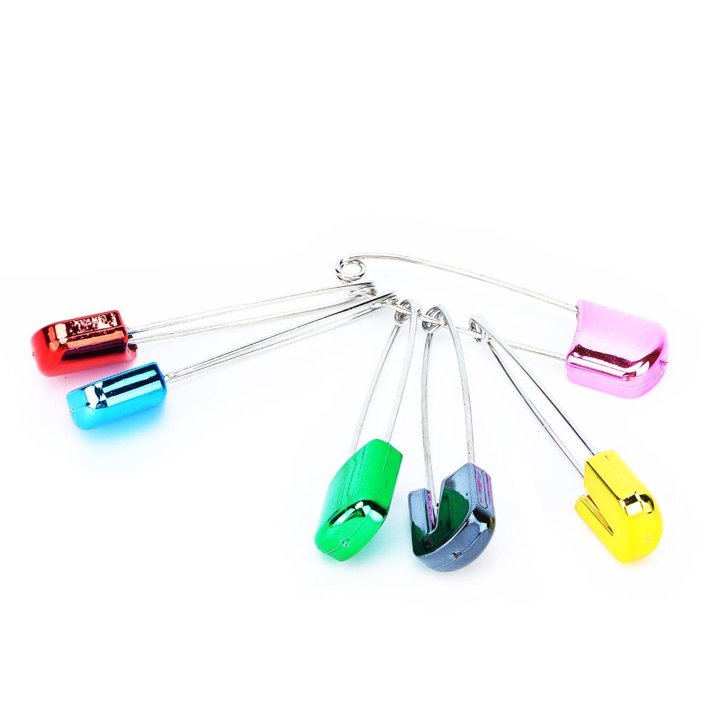 100pcs Assorted Color Safety Pins Stainless Steel Cloth Diaper Pins Diaper Pins  For Tag Fastening