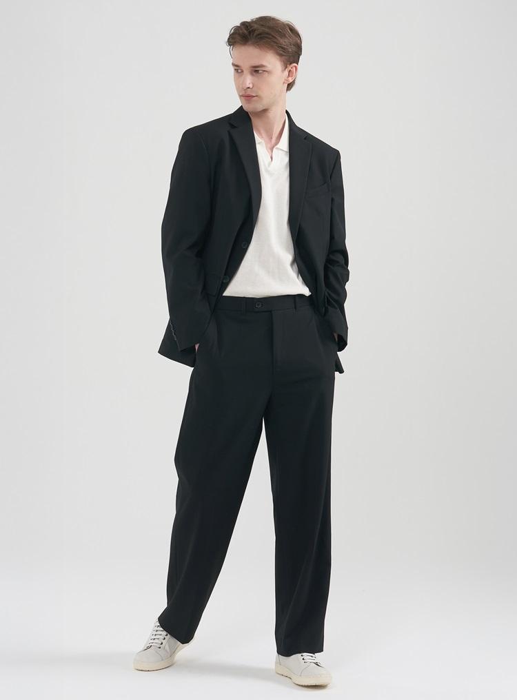Comspace1980 [M~5Xl] Comfort Semi-Overfit Blazer_Black