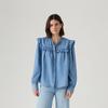 Levis Standard Sweet Cool Ruffle Denim Shirt Women Tops A8688-0021