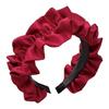 Retro Scrunchie Stirnband mit hoher Krone: Aufwerten mit einem plissierten Holzohr mit breiter Krempe für einen schlankeren Look und verbesserte Höhe.