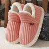 Comfort Plus Velvet Cotton Slippers with Heel Cover - Cozy Indoor Winter Footwear for Couples