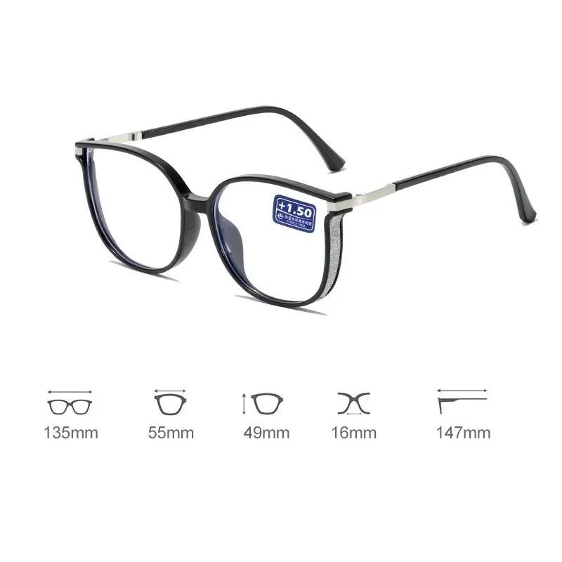 5 Colors Diamond Cutting Reading Glasses Men Women Trendy Anti-blue Far Sight Eyewear Unisex Shining Square Presbyopia To +4.0