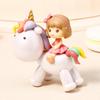 Toyvian Mini Unicorn Cake Decor Cartoon Unicorn Cake Topper Resin Figure Unicorn Cake Topper for Little Girl Birthday Party Decor Kids Unicorn Figure