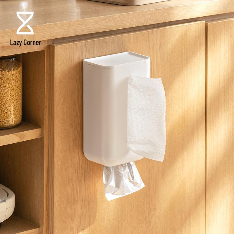 Wall-Mounted Punch-Free Tissue & Towel Storage Box