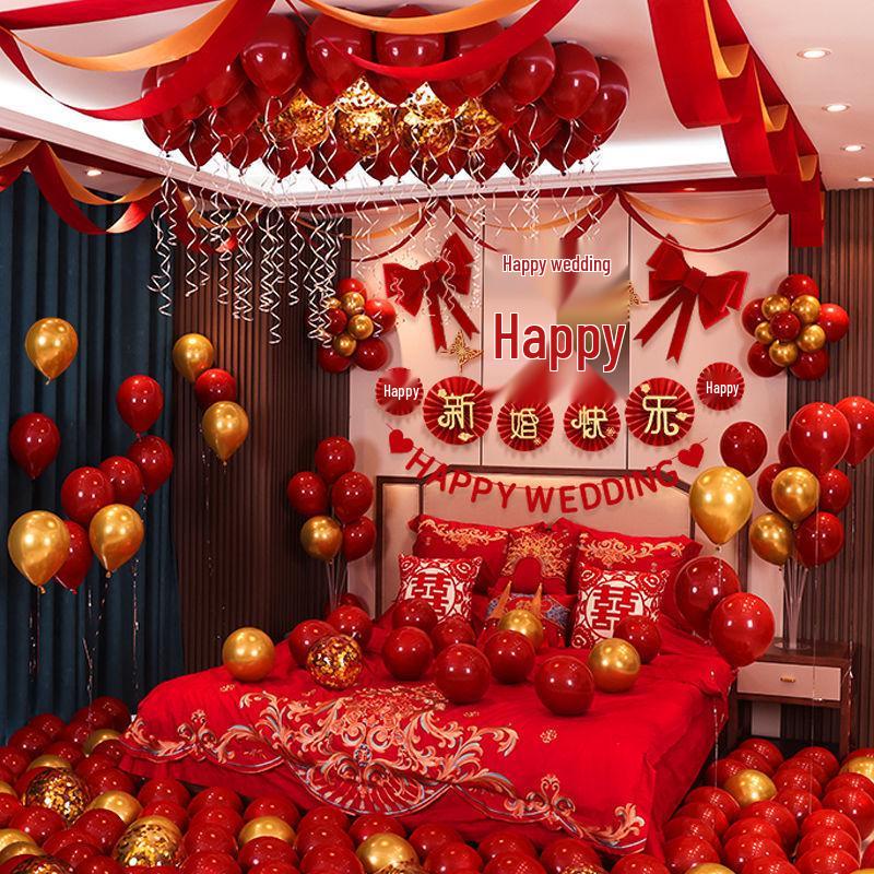 Complete Wedding Room Decoration Balloon Set - Bride & Groom Sections