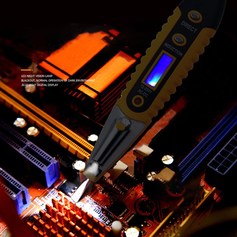 Led Digital Test Pencil With Light Multifunction Intelligent Voltage Test Pen Voltage Detector Tester