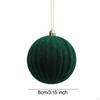 3 Pack of Flocked Christmas Baubles for Home Decor