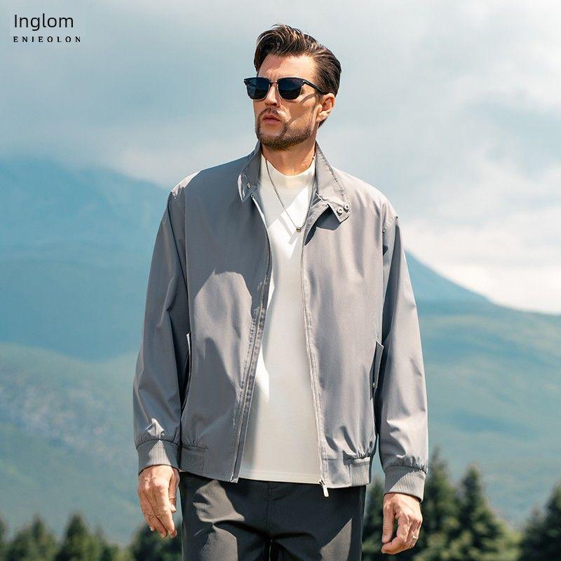 

Yingjuelun American-Style Harrington Versatile Jacket Men s Retro Stand-Up Collar 2025 Autumn and Winter Pilot Casual Jacket Shadow of Lotus M