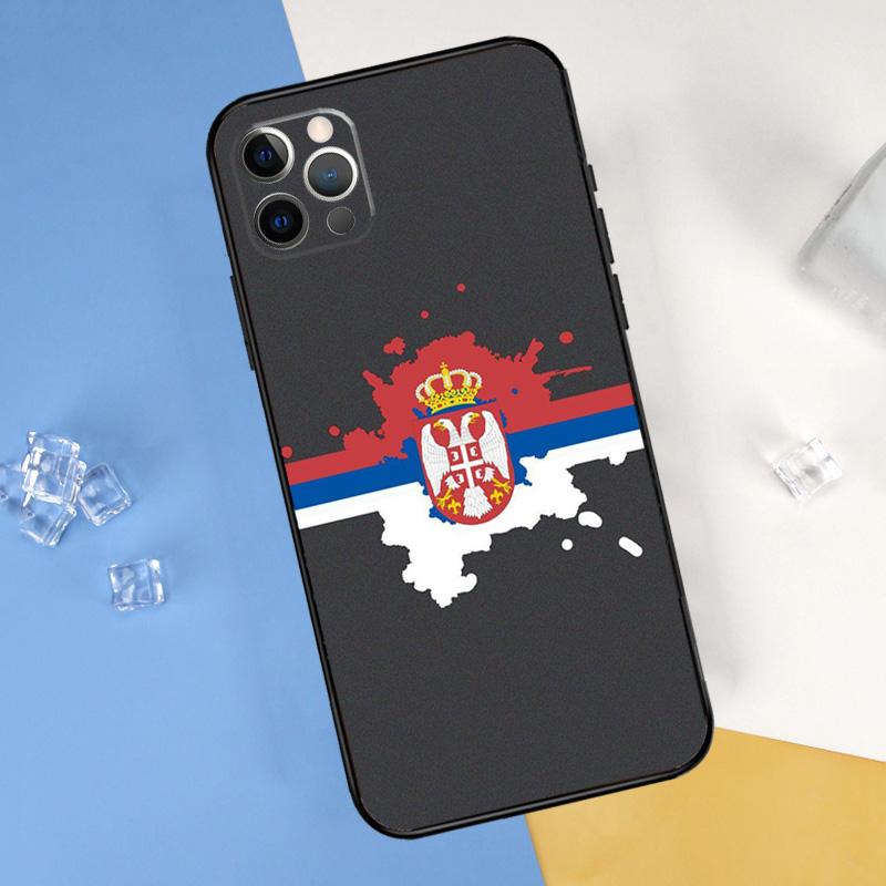 Flag of Serbia Serbian Phone Case For iPhone 16 Pro Max 16e 12 13 Mini 11 14 15 Pro Max XR 15 16 Plus Cover Shell
