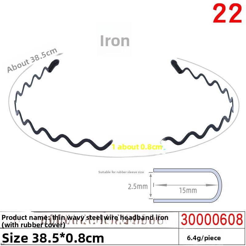 Men's and Women's Iron Hair Bands Headbands R Invisible Sports Back Hair Holes Wavy Hair Clips Magic Headwear